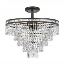  5264-EB-CL-MWP_CEILING - Mercer 7 Light Hand Cut Crystal English Bronze Semi Flush Mount