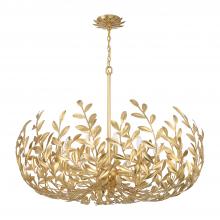  569-GA - Broche 12 Light Antique Gold Chandelier