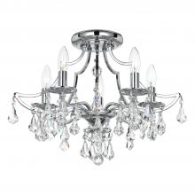  5930-CH-CL-MWP - Cedar 5 Light Polished Chrome Semi Flush Mount