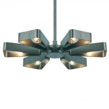  594-GY - Crystorama Luna 6 Light Gray Finish Mini Chandelier