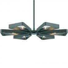  596-GY - Crystorama Luna 6 Light Gray Finish Chandelier