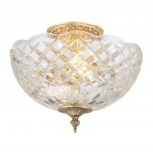  66-CT-OB - Milton 2 Light Olde Brass Semi Flush Mount