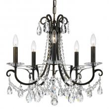  6825-EB-CL-MWP - Othello 5 Light Clear Crystal English Bronze Chandelier