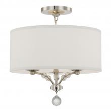  8005-PN_CEILING - Mirage 3 Light Polished Nickel Semi Flush Mount