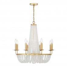  BLA-10668-GA - Bella 8 Light Antique Gold Chandelier