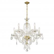  CAN-A1306-PB-CL-S - Candace 5 Light Swarovski Strass Crystal Polished Brass Chandelier