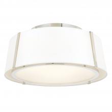  FUL-905-PN - Fulton 3 Light Polished Nickel Semi Flush Mount