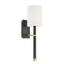  WES-9901-BK-GA - Weston 1 Light Black + Antique Gold Sconce