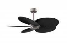  AKTP-BN-BK - Alessandra Tropical 5-blade ceiling fan in Brushed Nickel and Matte Black blades.