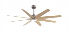  ANLK-BN-LM-64 - Ariella 8-blade ceiling fan in Brushed Nickel and Light Maple Tone blades