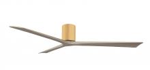  IR3H-LM-GA-72 - Irene-3H three-blade flush mount paddle fan in Light Maple finish with 72” Gray Ash tone blades.