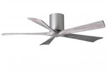  IR5H-BN-BW-52 - Irene-5H five-blade flush mount paddle fan in Brushed Nickel finish with 52” solid barn wood ton