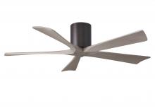  IR5H-TB-GA-52 - Irene-5H three-blade flush mount paddle fan inTextured Bronze finish with 52” Gray Ash tone blad