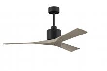  NK-BK-GA-52 - Nan 6-speed ceiling fan in Matte Black finish with 52” solid gray ash tone wood blades