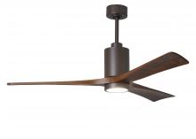  PA3-TB-WA-60 - Patricia-3 three-blade ceiling fan in Textured Bronze finish with 60” solid walnut tone blades a