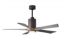  PA5-TB-BW-52 - Patricia-5 five-blade ceiling fan in Textured Bronze finish with 52” solid barn wood tone blades