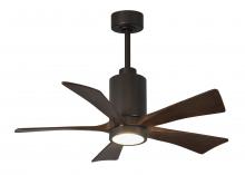  PA5-TB-WA-42 - Patricia-5 five-blade ceiling fan in Textured Bronze finish with 42” solid walnut tone blades an