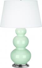  371X - Celadon Triple Gourd Table Lamp