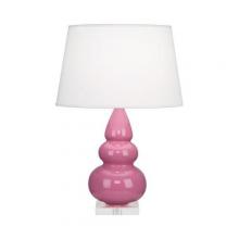  A288X - Schiaparelli Pink Small Triple Gourd Accent Lamp