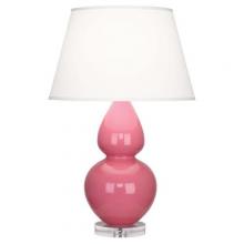  A609X - Schiaparelli Pink Double Gourd Table Lamp