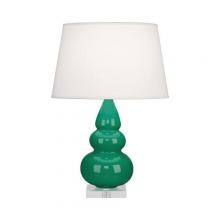  EG33X - Emerald Small Triple Gourd Accent Lamp