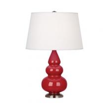  RR32X - Ruby Red Small Triple Gourd Accent Lamp