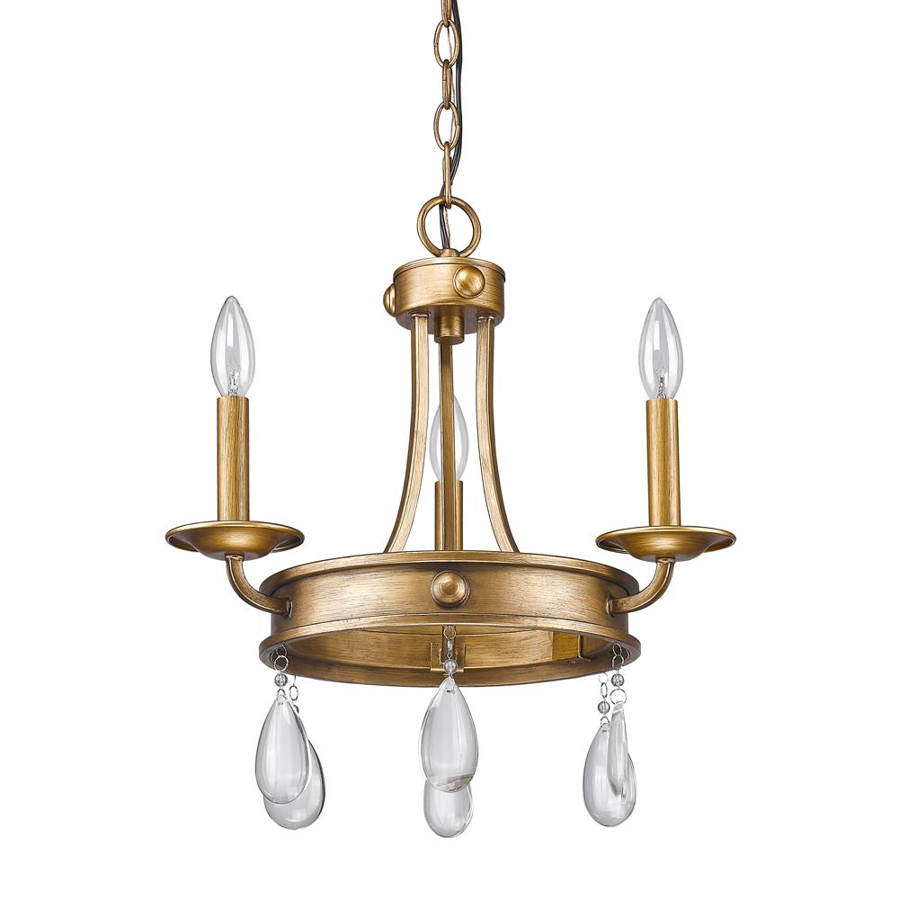 mini gold chandelier