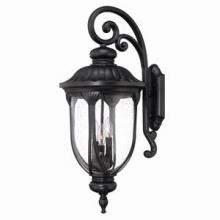  2222BK - Laurens Collection Wall-Mount 3-Light Outdoor Matte Black Light Fixture