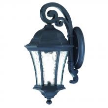  3602BK - Waverly Collection Wall-Mount 1-Light Outdoor Matte Black Light Fixture