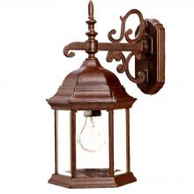  5184BW - Madison Collection Wall-Mount 1-Light Outdoor Burled Walnut Light Fixture