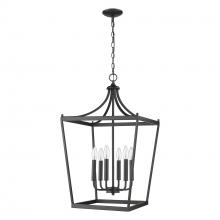  IN11134BK - Kennedy 6-Light Matte Black Chandelier