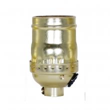  80/1753 - Short Keyless Socket With Side Outlet; 1/8 IPS; Aluminum; Brite Gilt Finish; 660W; 250V