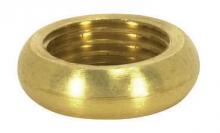  90/1634 - Brass Round Beaded Locknut; 1/8 IP; 9/16" Diameter; 5/32" Thick; Unfinished