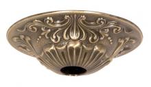  90/2382 - Cast Brass Canopy; Antique Brass Finish; 5-1/2" Diameter; 1-1/16" Center Hole; 1-1/2"