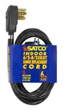  93/5038 - 6 Foot, 4 Wire Heavy Duty Replacement Range Cord; 6-2 - 8-2 SRDT Black Round; Indoor Use Only;