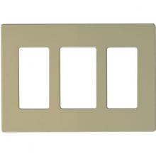  96/322 - Wallplate For Dimmers And Sensors; 3-Gang; Ivory Finish; Lutron