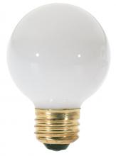  S3827 - 25 Watt G18 1/2 Incandescent; Gloss White; 1500 Average rated hours; 160 Lumens; Medium base; 120