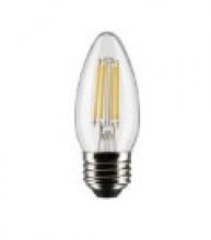  S21285 - 4 Watt B11 LED; Clear; Medium base; 90 CRI; 3000K; 120 Volt