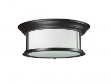  2004F16-BRZ - 3 Light Flush Mount