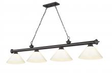  2306-4BRZ-PWH - 4 Light Billiard