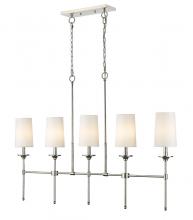  3033-5L-PN - 5 Light Linear Chandelier