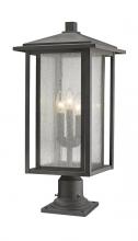  554PHXLR-533PM-ORB - 3 Light Outdoor Pier Mounted Fixture