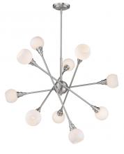  616-10C-BN-LED - 10 Light Chandelier