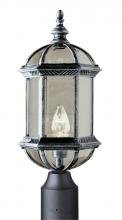 Trans Globe 4186 BK - Wentworth 1-Light Atrium Style Post Mount Lantern Head