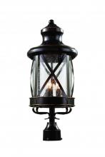 Trans Globe 5125 ROB - Chandler 4-Light Embellished Metal and Glass Post Mount Lantern Head