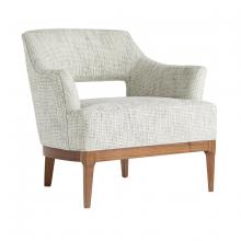  8151 - Laurette Chair Moonlight Grid Chenille Dark Walnut