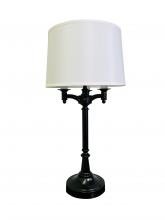  L850-BLK - Lancaster 31.75" Antique Brass Six Way Table Lamp