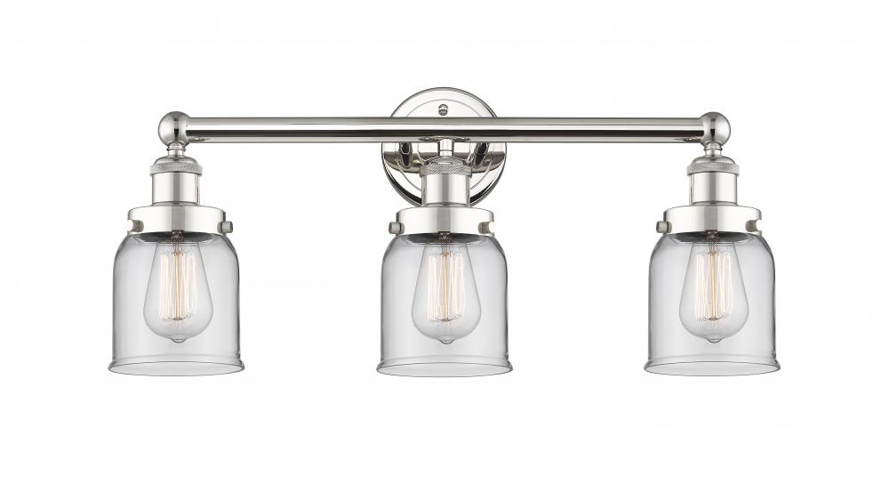 Bell - 3 Light - 23 inch - Polished Nickel - Bath Vanity Light