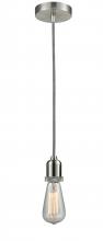  100SN-10BW-0SN - Whitney - 1 Light - 2 inch - Satin Nickel - Cord hung - Mini Pendant