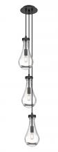  103-451-1P-BK-G451-5CL - Owego - 3 Light - 7 inch - Matte Black - Multi Pendant